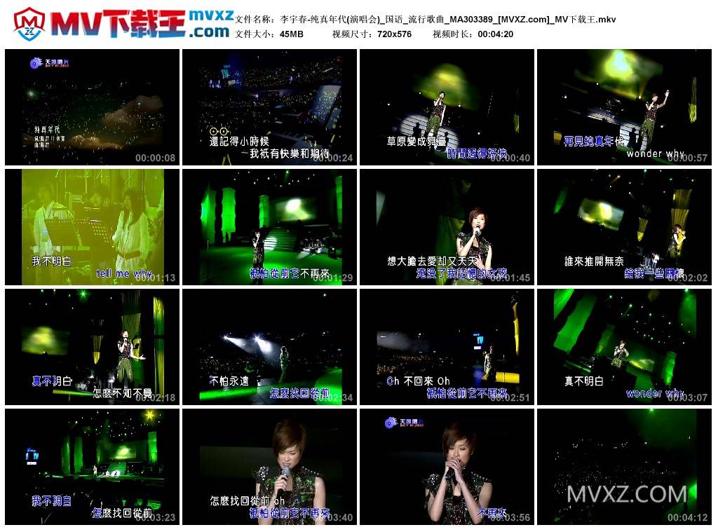 李宇春-纯真年代(演唱会)_国语_流行歌曲_MA303389